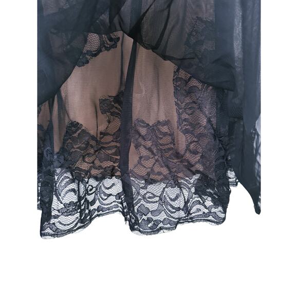 BCBG Black Strapless Tulle Cocktail Dress 4 Formal Whimsigoth Event Fairygoth - Picture 11 of 12